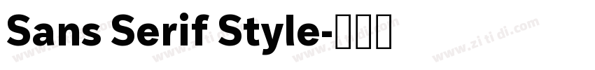 Sans Serif Style字体转换